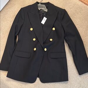 Banana Republic Black Double-Breasted Women's Blazer